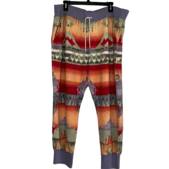 Polo Ralph Lauren Aztec Southwestern fleece sweat pants size XXL - Picture 1 of 12